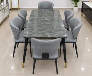 Marble Dinner Table Set 6seater