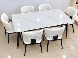 Marble Dinner Table Set 6seater