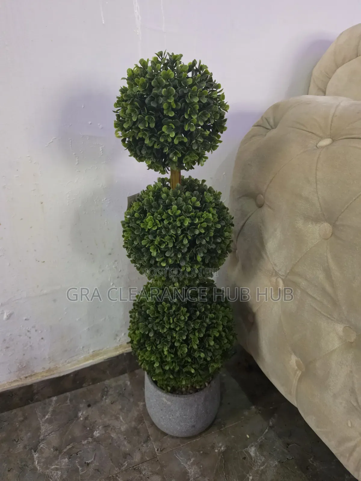 Artificial Triple Ball Topiary Plant