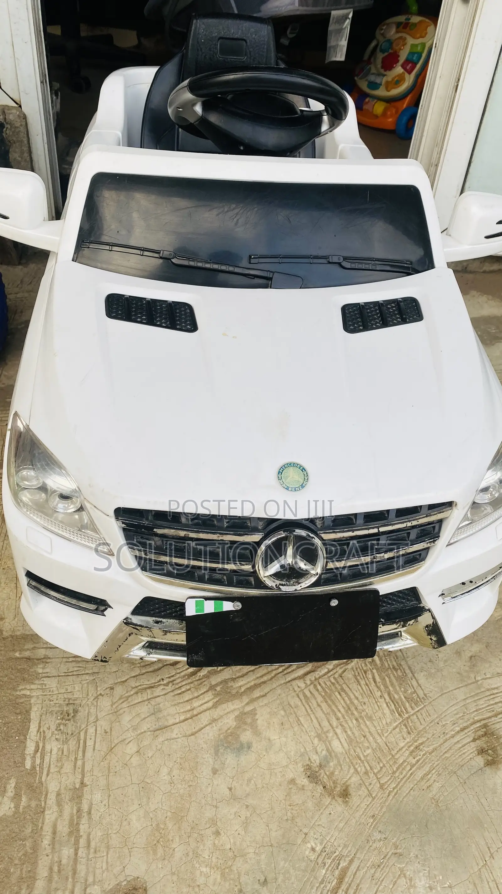 White Benz Automatic Car