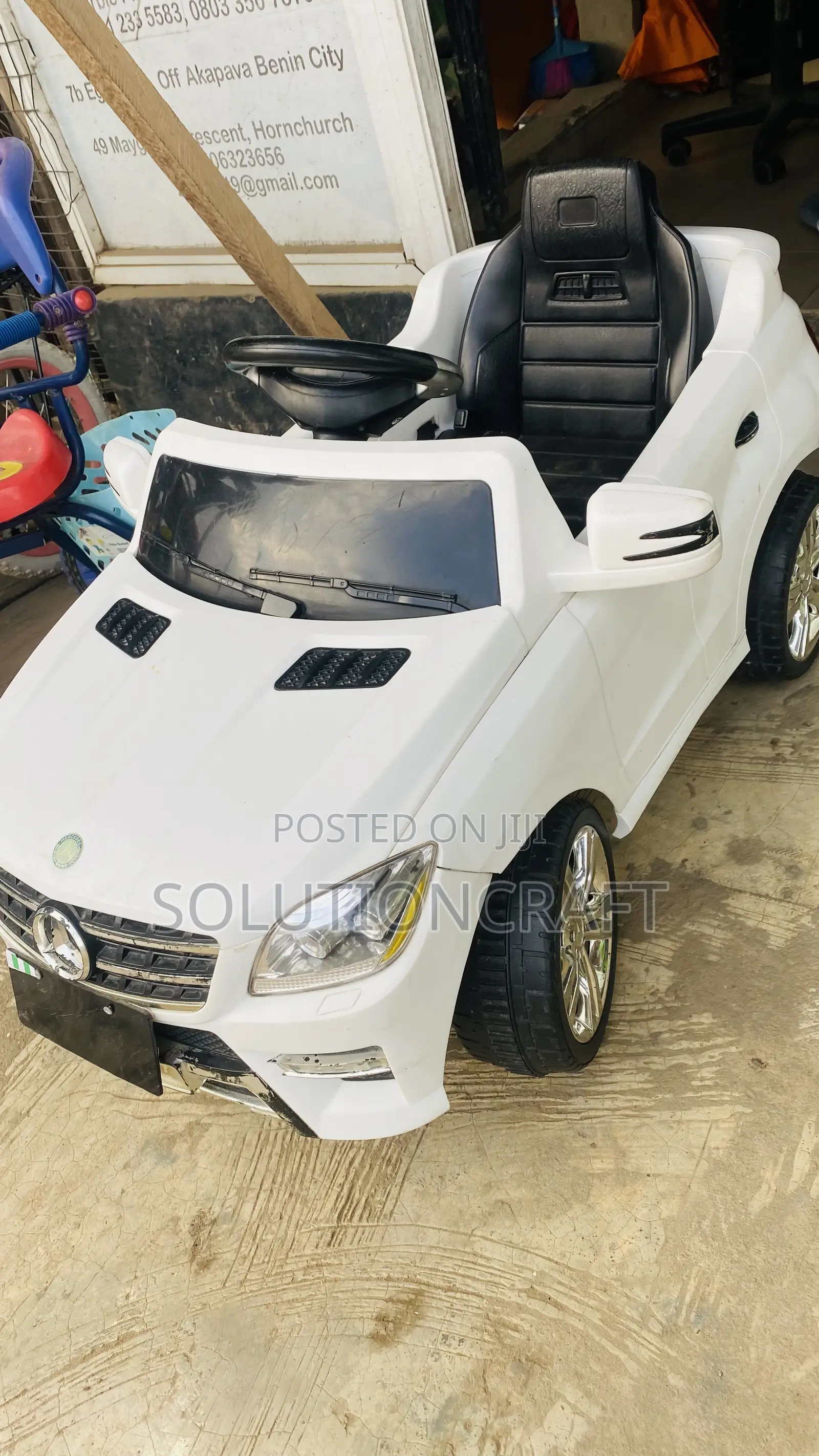 White Benz Automatic Car