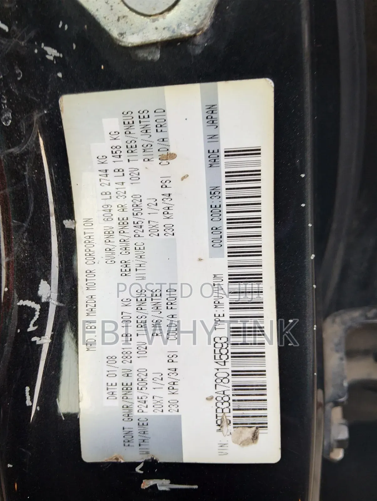 Mazda CX-9 2008 Black