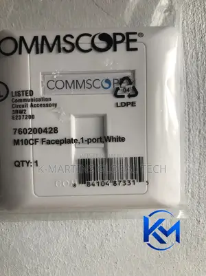 CommScope Single/Double Port Faceplate RJ45 Network Wall Outlet.