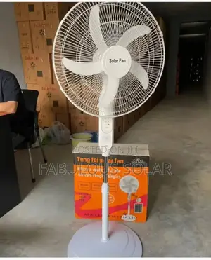 16 Inches Teng Fei Solar Standing Fan With a Body Light + a Rope Light