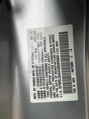 Honda Odyssey Touring 2013 Silver