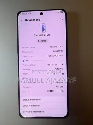 Samsung Galaxy S21 5G 128 GB Black