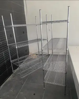 6ft Chrome Shelves/Wire Rack With Wheels