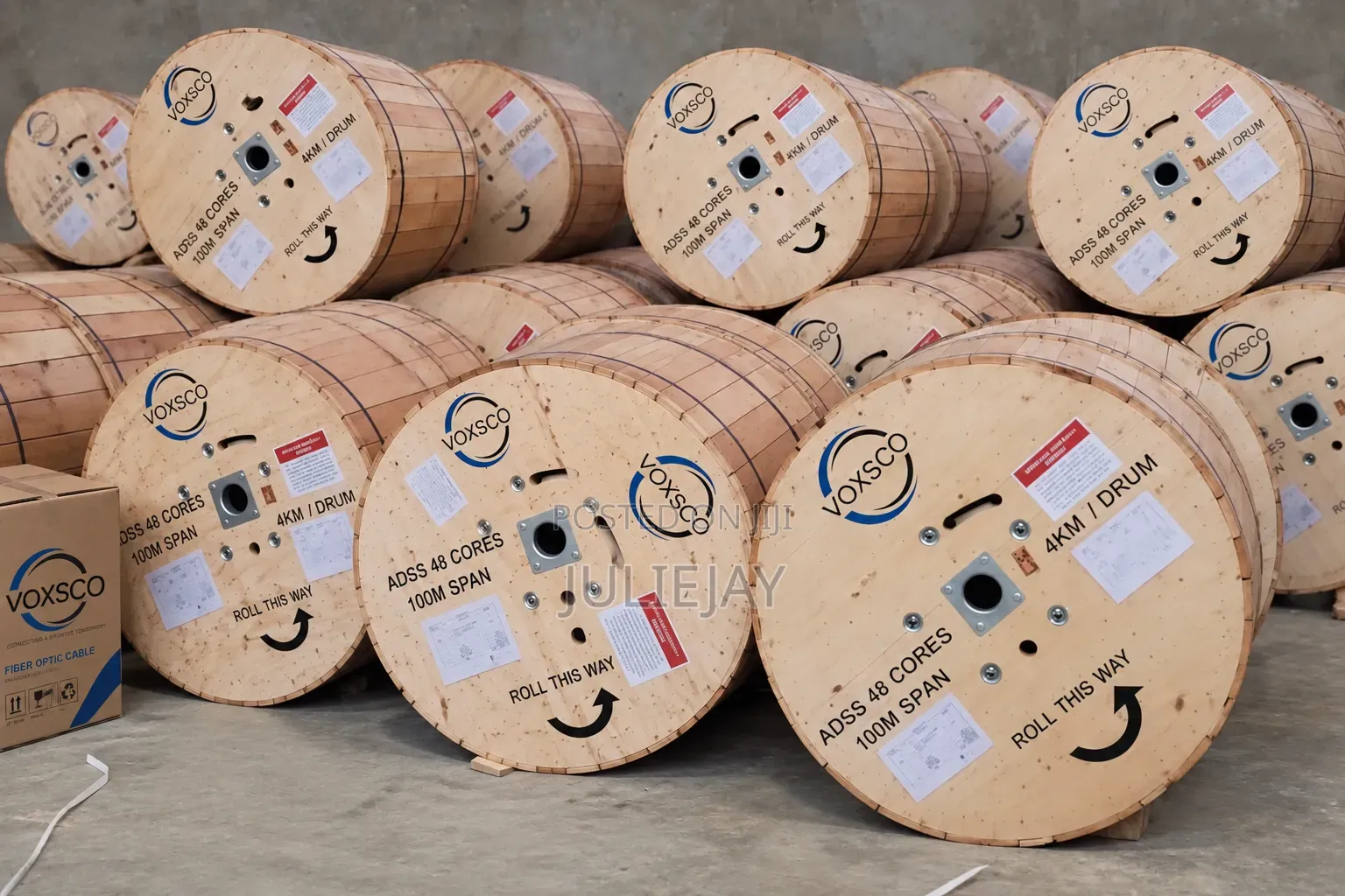 48 Core ADSS Fiber Optic Cable on 4KM Wooden Drum