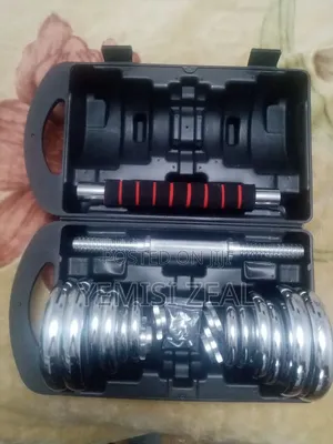 30KG Case Dumbbells Set With Connecting Barbell Rod