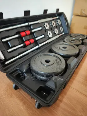 50KG Black Adjustable Dumbbell Set for Home and Commercial Use