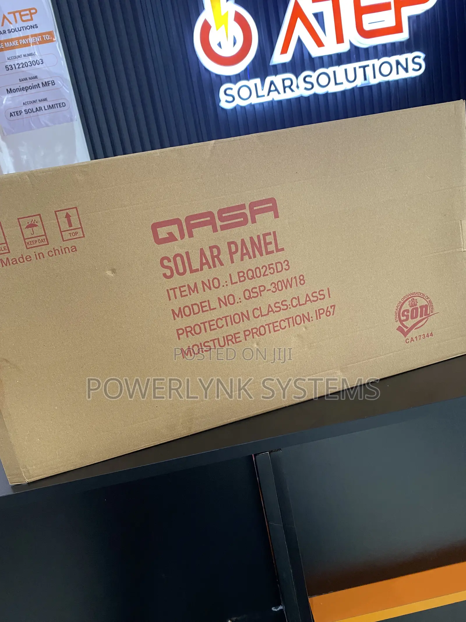 QASA 30watts Solar Panel