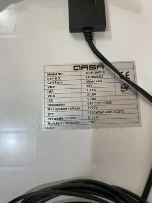 QASA 30watts Solar Panel