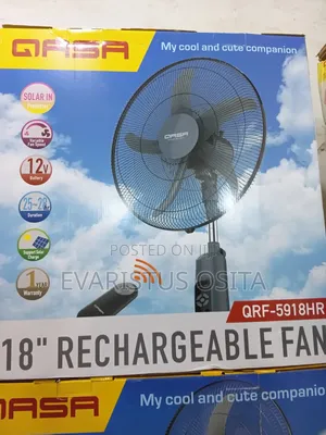 Qasa 18inches Rechargeable Fan