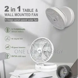 Rechargeable Table Wall Mounted Non-Rotating Fan