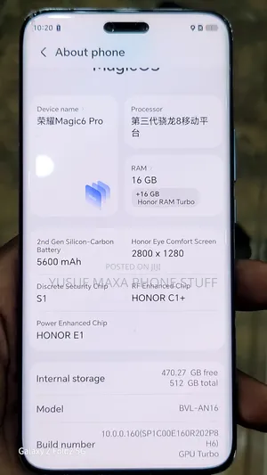 New Honor Magic6 Pro 512 GB Silver