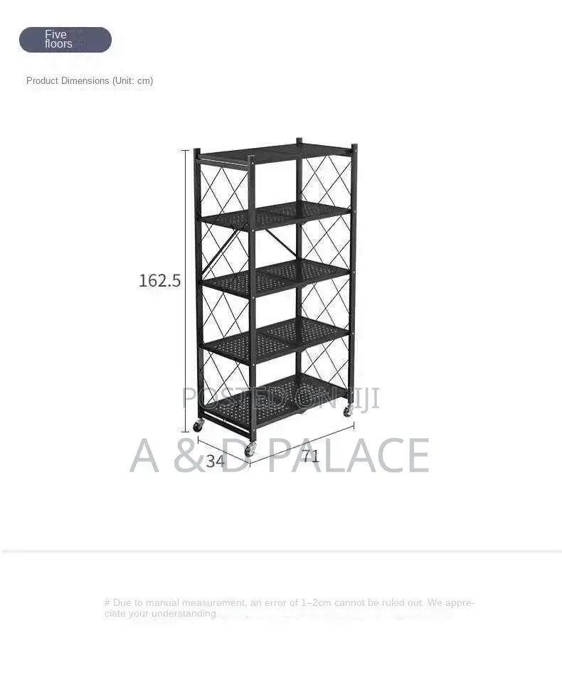 5 Layer Kitchen -Living Room Installation Floor Standing Storage/Rack