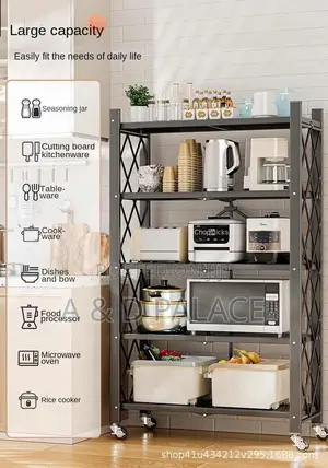 5 Layer Kitchen -Living Room Installation Floor Standing Storage/Rack