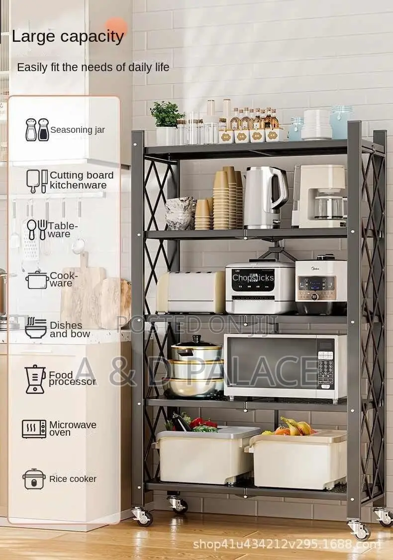5 Layer Kitchen -Living Room Installation Floor Standing Storage/Rack