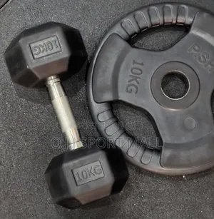 10KG Hexagon/Olympic Weight Dumbbell Pair Set