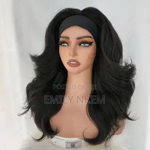 Headband Synthetic Short Body Wave Wear Go Wig 18in Yaki
