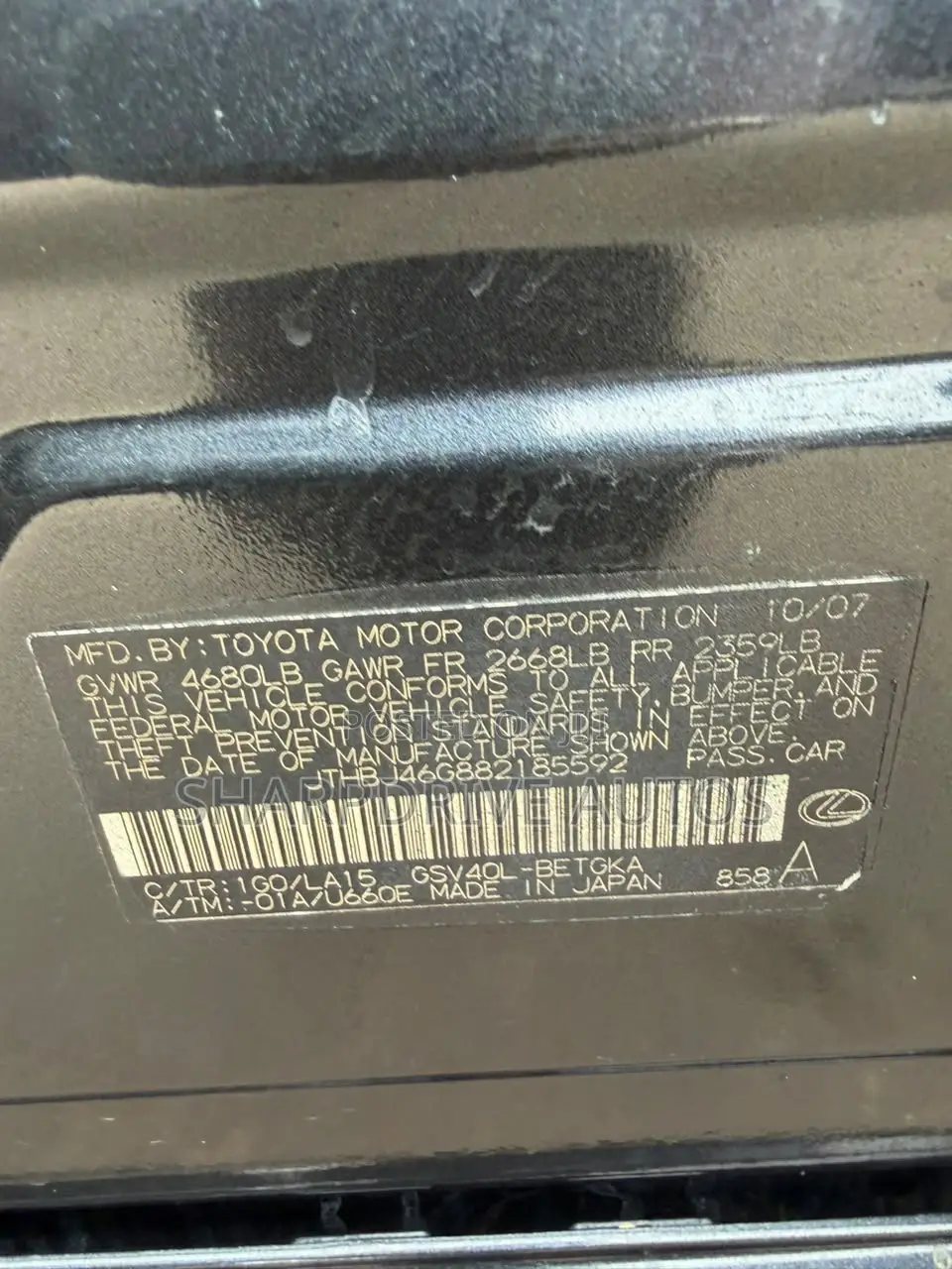 Lexus ES 350 2008 Gray