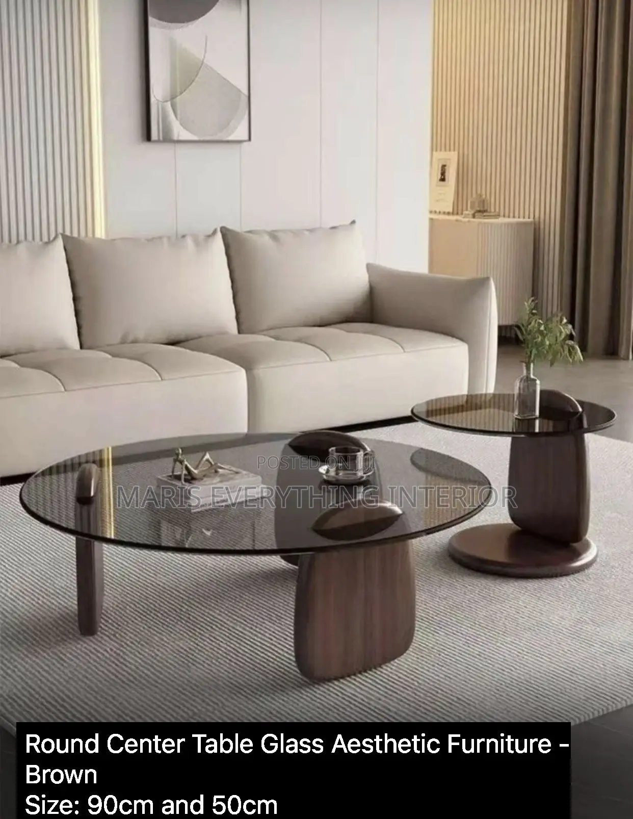 Orbit Glass Center Table - Available in Black and Brown