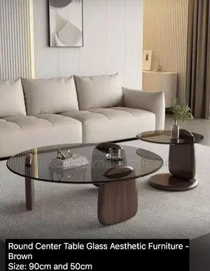 Orbit Glass Center Table - Available in Black and Brown