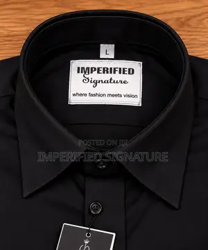 Premium Men’s Black Shirt | Custom Fit