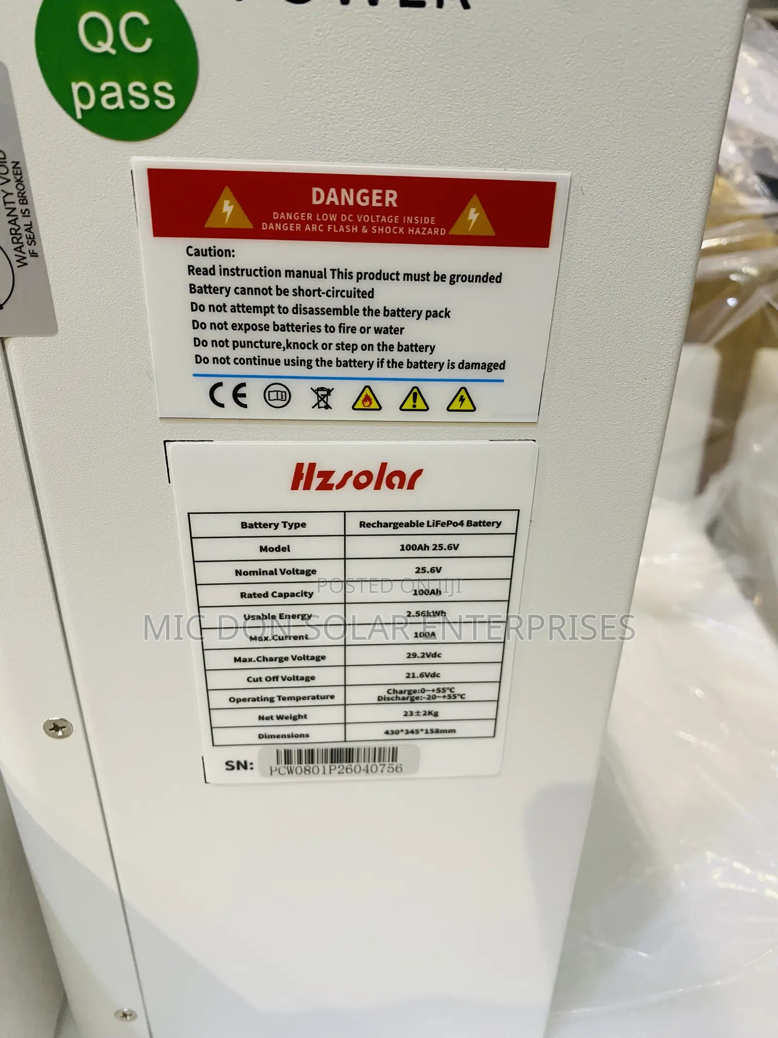 Hz Solar 2.5kwh Lithium Battery