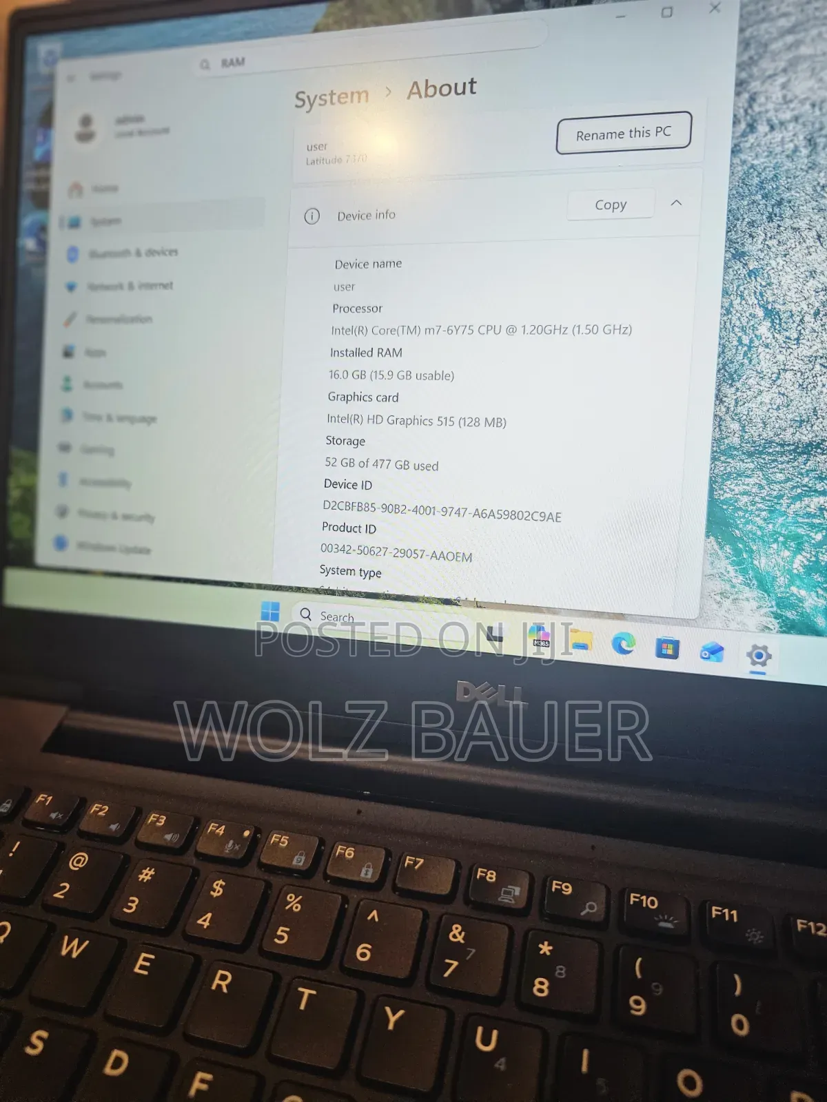Laptop Dell Latitude 13 7370 16GB Intel Core M SSD 512GB