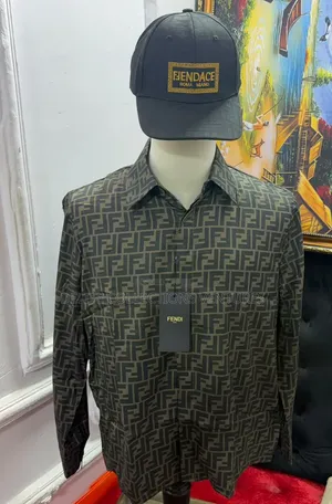 *Original Men Luxury Fendi Shirt and Jeans Combo Outfit Available
