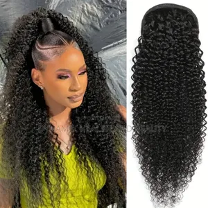 Affordable Human Hair 10-30inches Curly Ponytail Curls