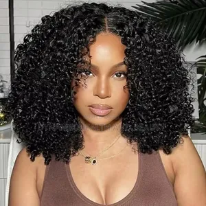 12inches Lace Closure SDD Pixie Curly Human Hair Supreme Quality Wig