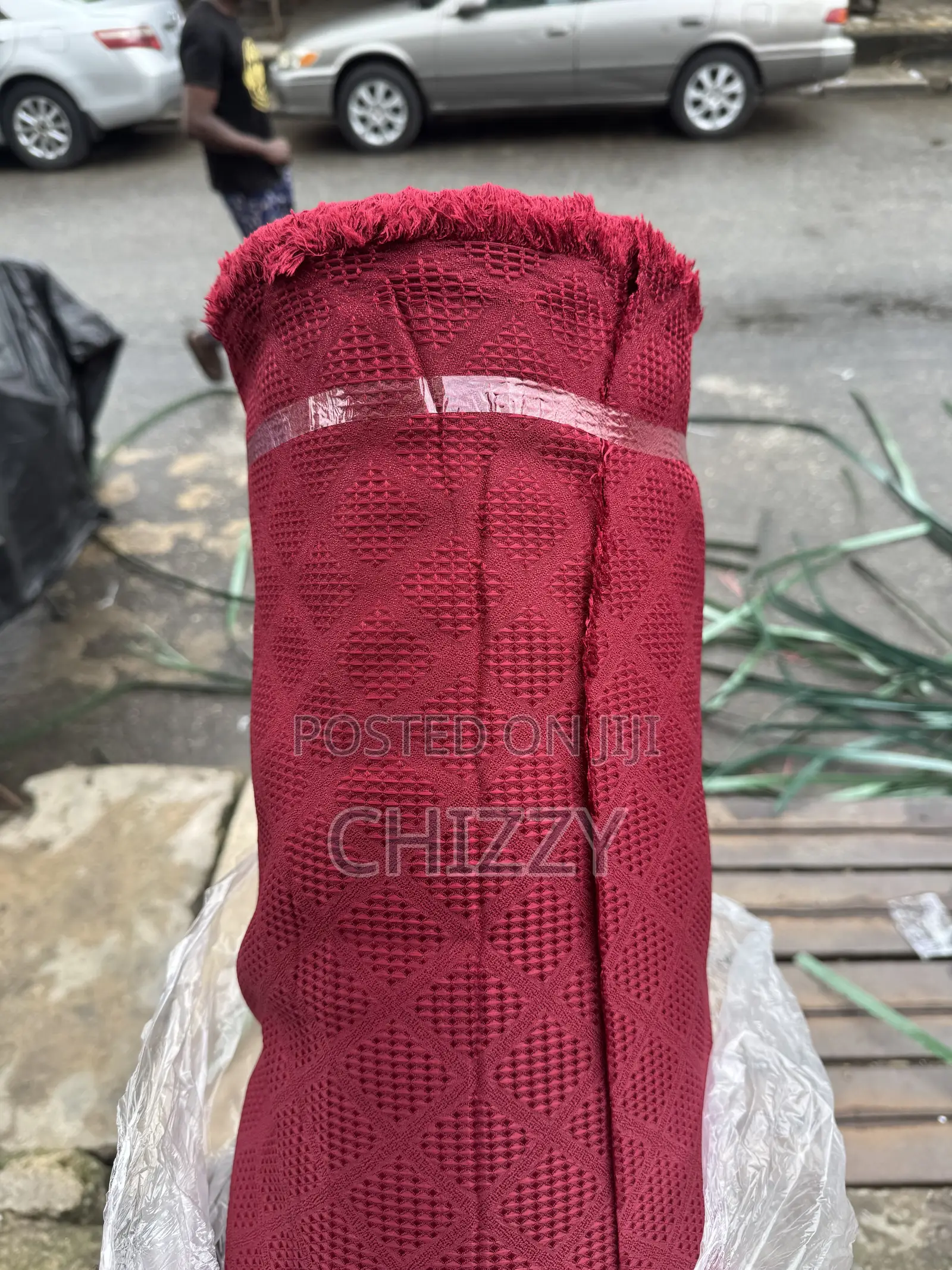 Wine Red Senators Lace 5 Yards-Chizzy Diamond Quality