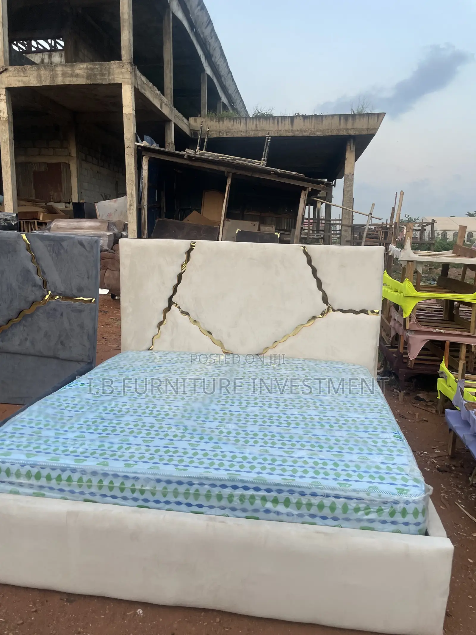 Bedframe 6 by 6 Off White Color