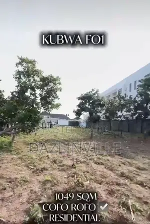 1049sqm Plot for Sale in a Lovely Prime Tarred Location at Kubwa