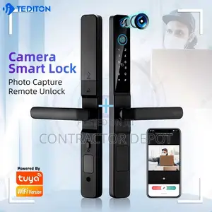 Tuya Wifi Smart Handle Lock With Camera Fingerprint for Narrow Doors