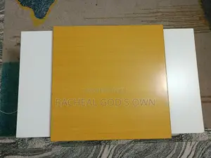Two-Tone Box Coffee Table With Open End Storage.