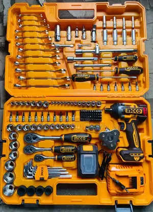 Ingco 152-Piece Tool Kit With Cordless Impact Wrench