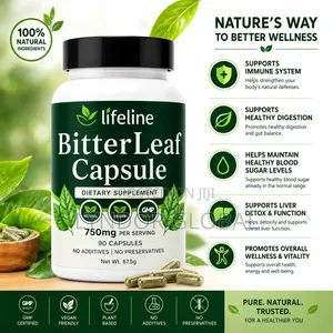 Bitter Leaf Capsule 750mg – 90 Capsules Natural Wellness Daily Vital