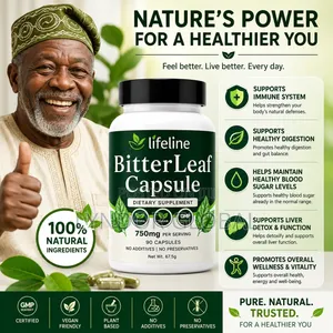 Bitter Leaf Capsule 750mg – 90 Capsules Natural Wellness Daily Vital