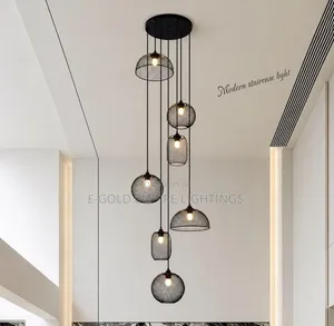 :
Modern 7-Light Staircase Chandelier – Luxury Hanging Pendant Light