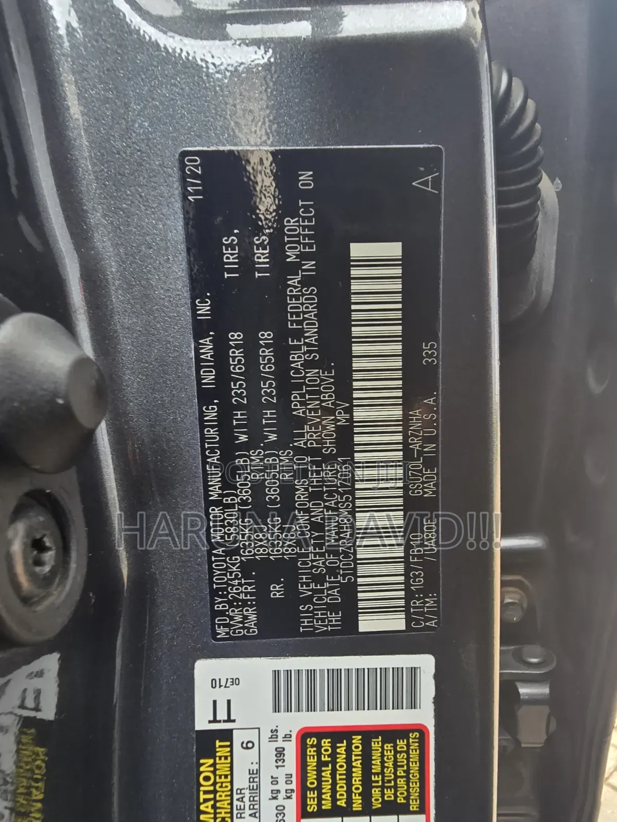 Toyota Highlander LE 2021 Gray