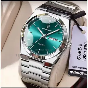 POEDAGAR Premium High Quality Hard Core Glass Stainless Steel Watch -