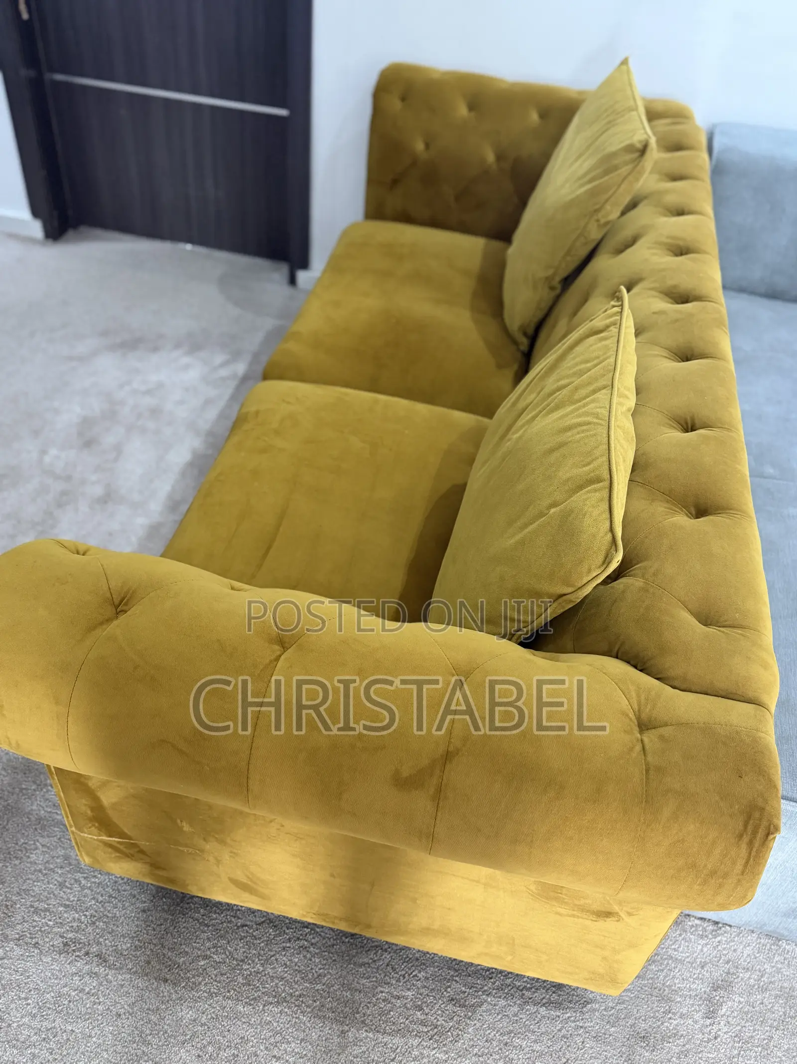 Mustard Velvet Couch