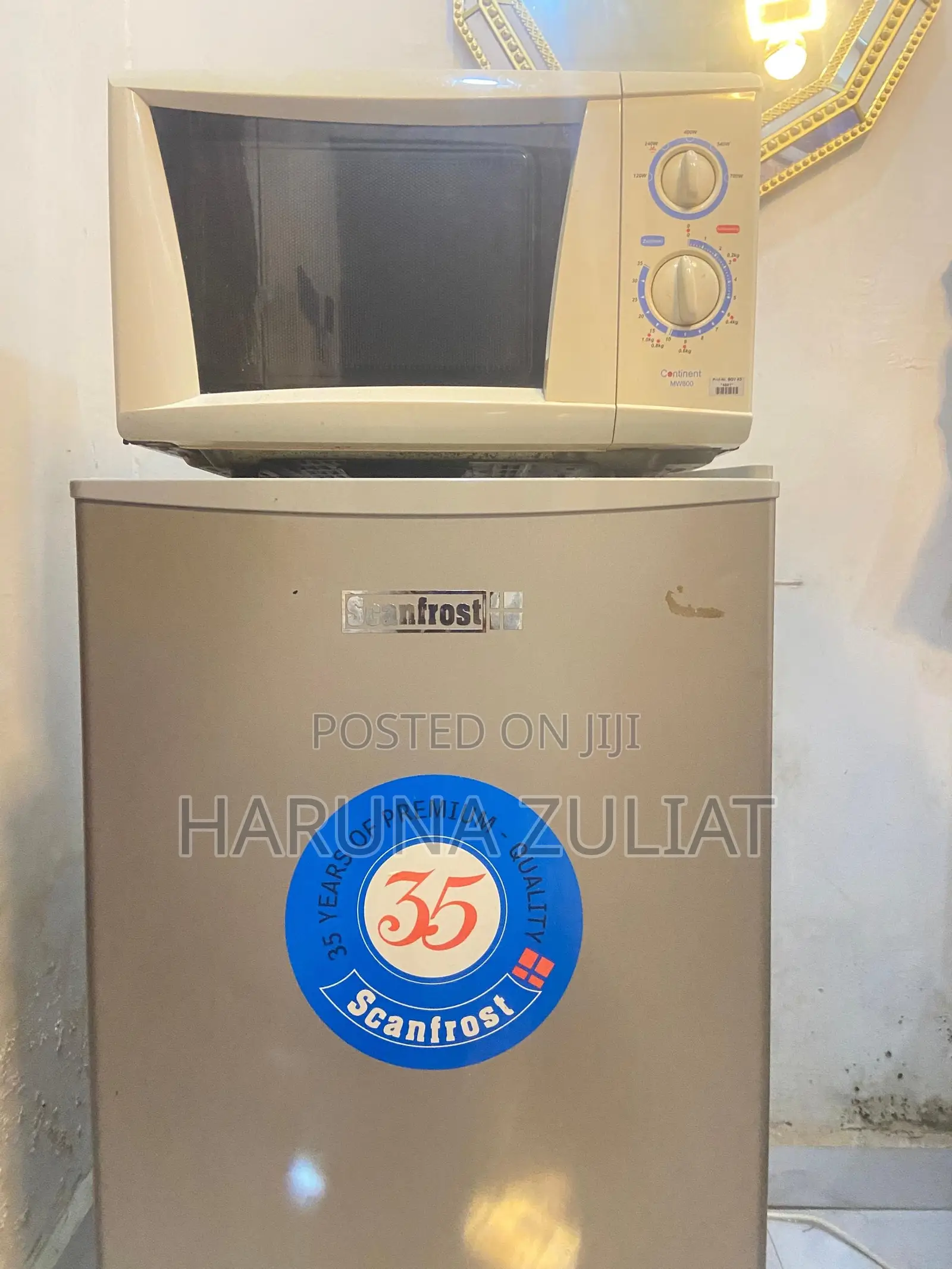 Scanfrost Refrigerator, Microwave in Good Condition