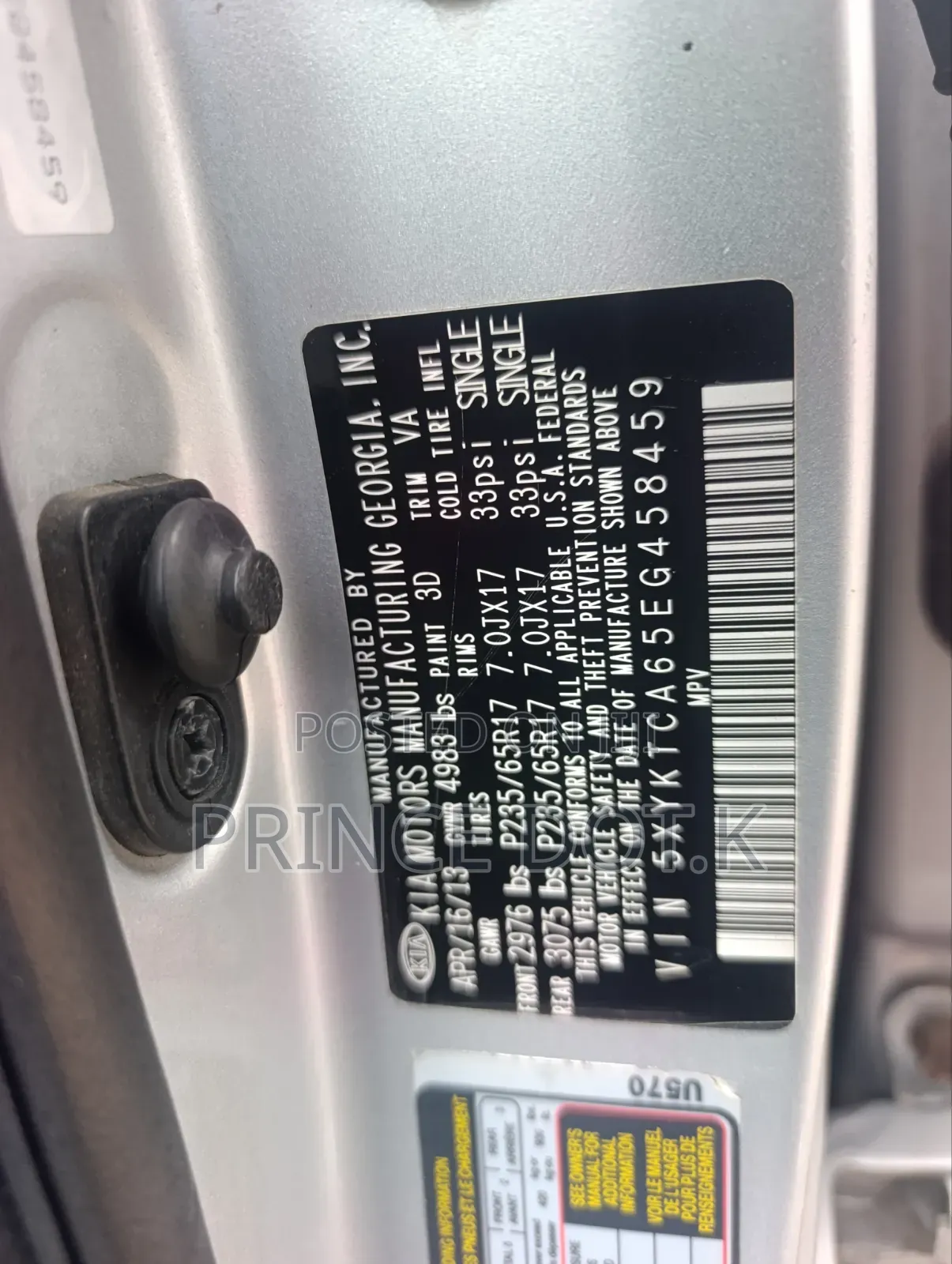 Kia Sorento 2013 Silver