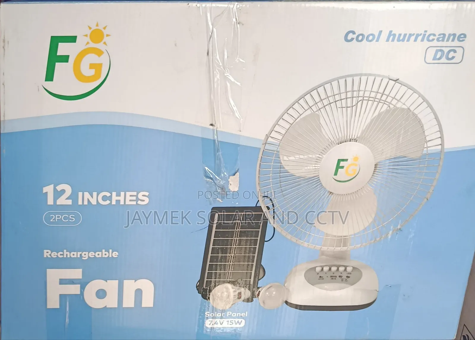 FG 12" Solar Fan