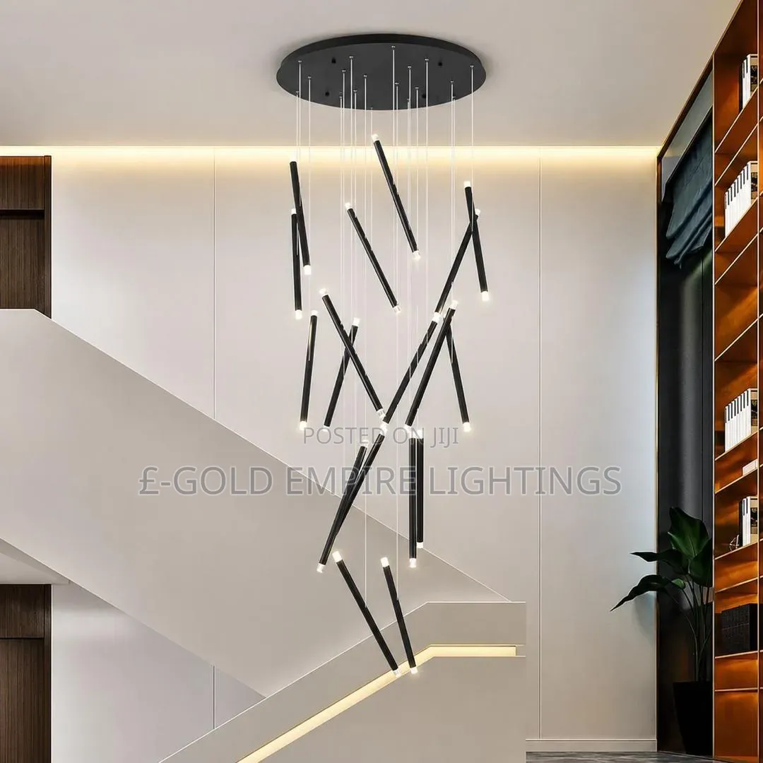 Luxury LED Chandelier – Multi Pendant Staircase Duplex Ceiling Light