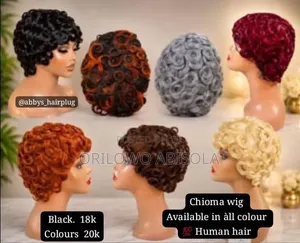 Chioma Wig  Human Hair Available in All Colours Display